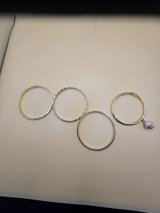 Kate Spade Bangle Set with Pink Cupcake Charm Bracelet - Picture 3 of 5